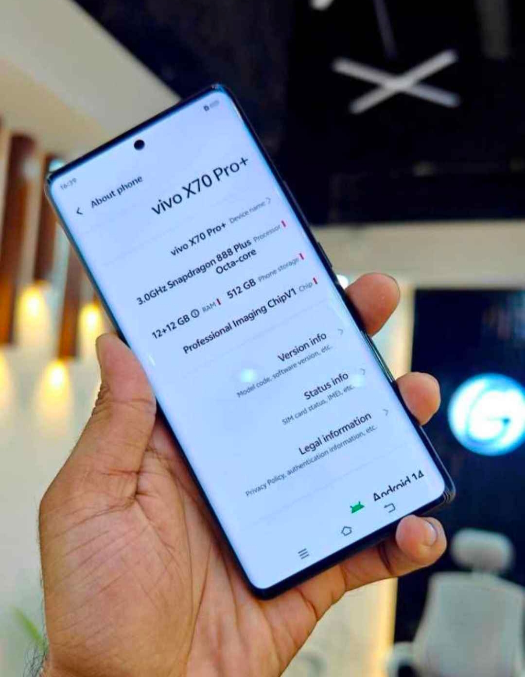 Vivo X70 Pro Plus || Ram/Rom=12+12Gb/256Gb