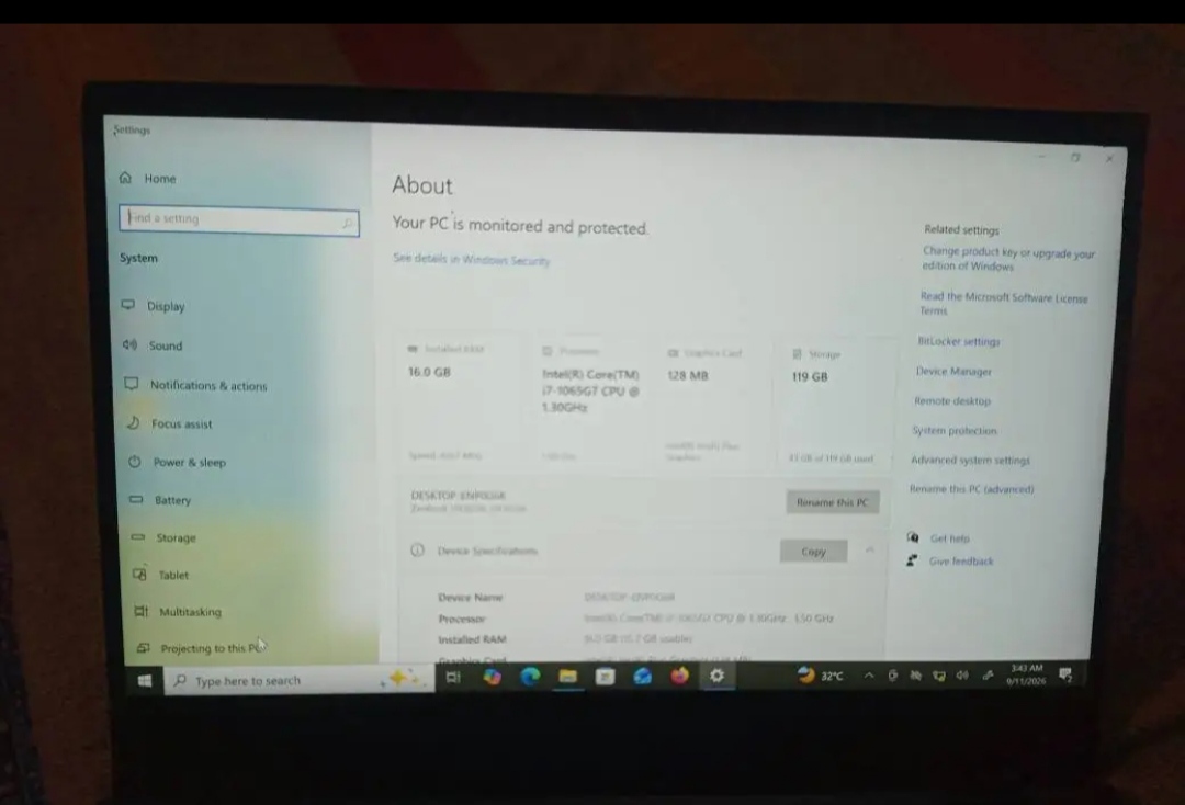 Asus Zenbook i7 10Gen 16/128 GB