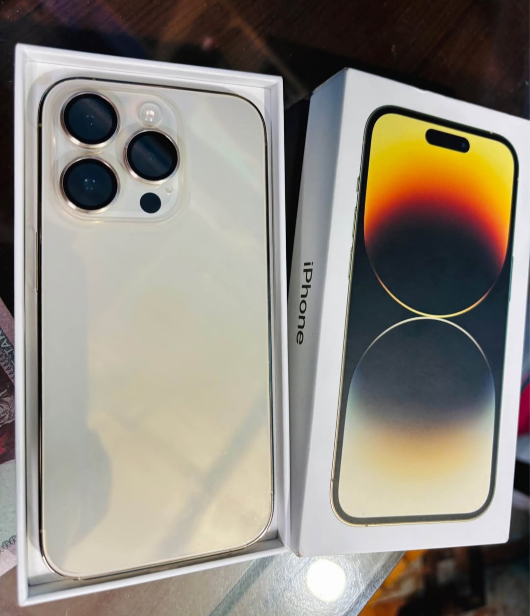 Iphone 14 pro( USA)gold color dual E-sim