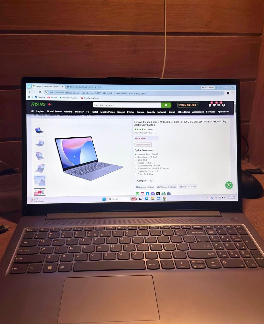 Lenovo ideaPad slim 3 15IRU8 Arctic Gray
