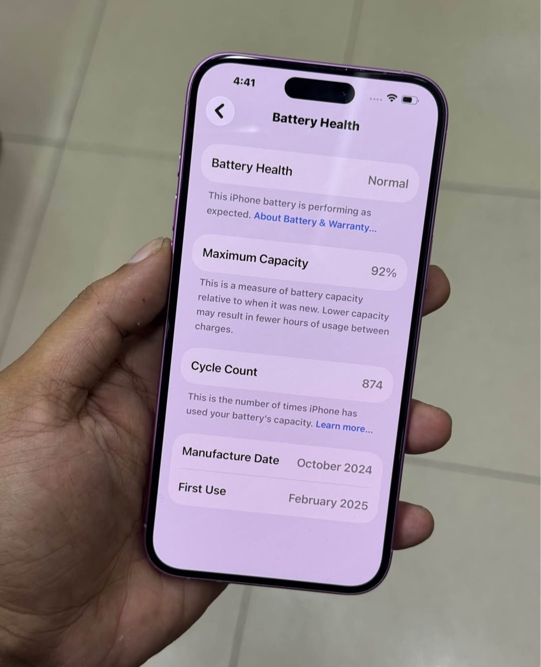 iPhone 16 Plus 256GB Pink Used